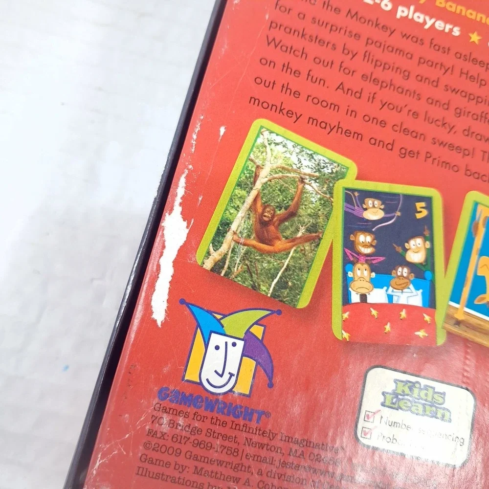 Too Many Monkeys A Totally Bananas Card‎ Game kids Gamewright 2009 Complete